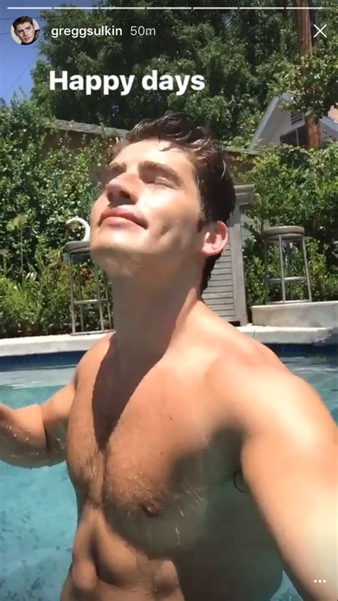 Alexis Superfan S Shirtless Male Celebs Gregg Sulkin Shirtless Instagram Pool Day