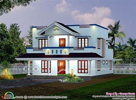 3 Bedroom Sloping Roof Kerala Home Design In An Area Of 1925 Square