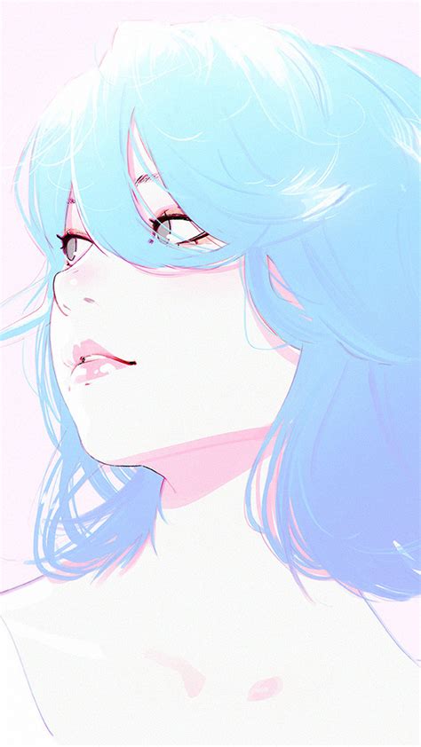Bd27 Ilya Girl Anime Face Drawing Painting Art Illustration Wallpaper
