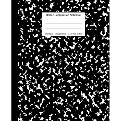Marble Composition Notebook College Ruled Black Marble Notebooks