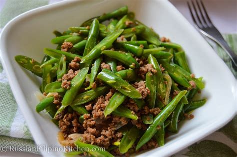 Sautéed Green Beans With Ground Beef Filipino Style Ginisang Baguio