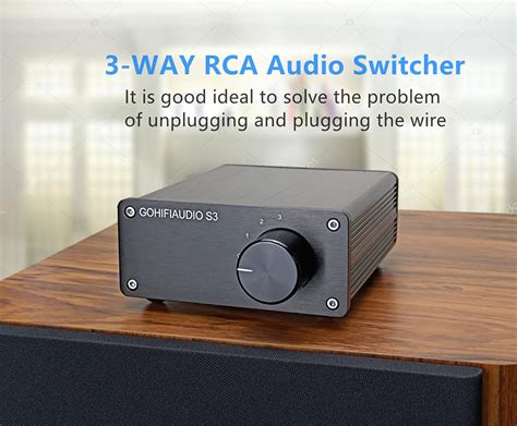 Buy Premium 3 In 1 Out Rca Switch Box Passive Stereo Signal Source