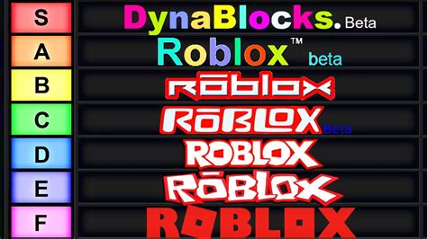 Roblox Logos Tier List Youtube