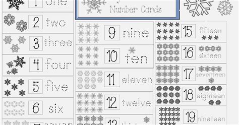 Classroom Freebies Snowflake Number Cards