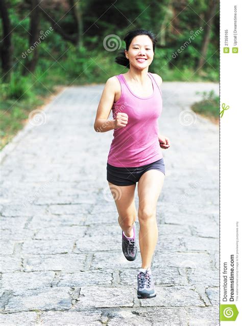 Young Woman Runner Outside Stock Image Image Of Forest 27359165