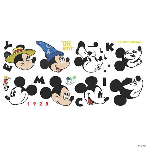 Mickey Mouse Classic 90th Anniversary Peel And Stick Decals Oriental