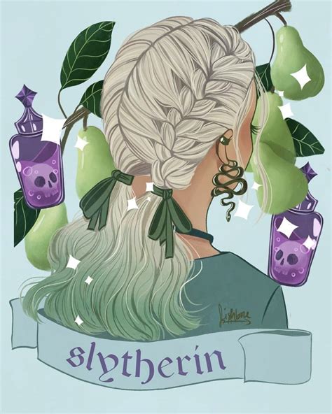 Slytherin Girl 💚🐍 By Teresa Vannini Fishboneart Гарри поттер