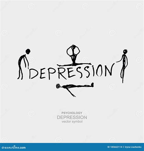 Depression Vector Logo Mental Health Stock Illustration