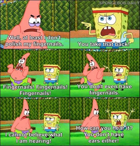 Patrick And Spongebob Fight Over Fingernails And Ears At The Olympics