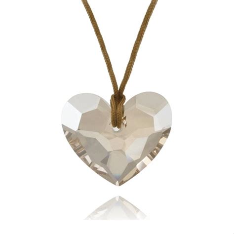 Golden Shadow Swarovski Element Heart Necklace 18 Cord Chain