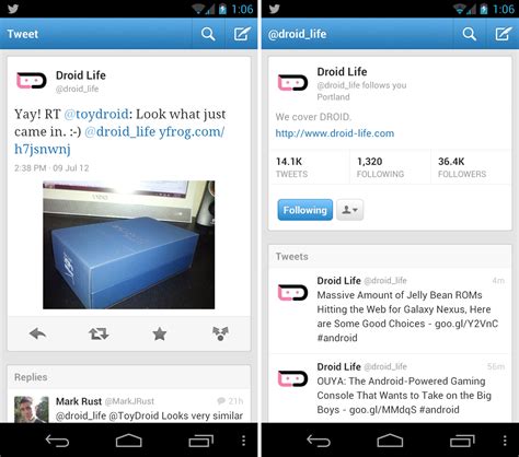 Official Twitter For Android App Updated Expandable Tweets And