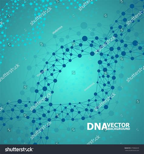 Abstract Dna Spiral Molecule Structure Vector Stock Vector Royalty