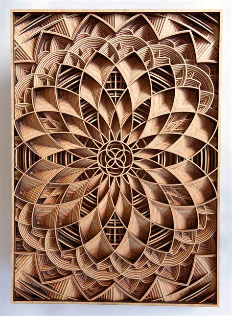 Geometric Laser Cut Wood Relief Sculptures By Gabriel Schama — Colossal