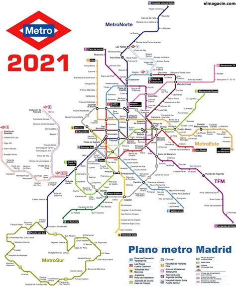 Plano De Metro De Madrid Desde Sus Orígenes Hasta 2021