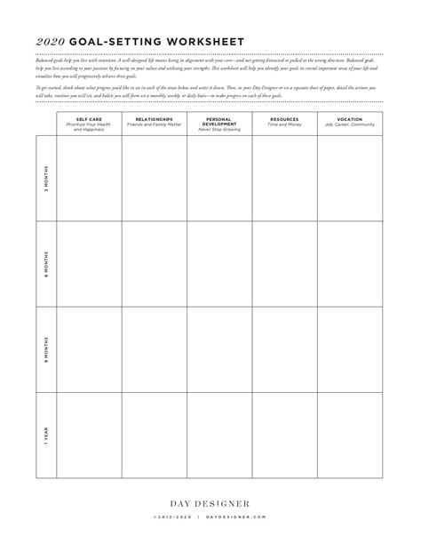 10 Best Goal Setting Worksheets — Free Printable Goal-Setting Worksheets in 2020 | Free goal 