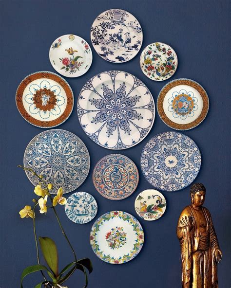 Blue White Decorative Wall Plates Shelly Lighting