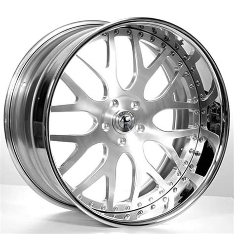 19 Staggered Ac Forged Wheels Ac818 Brushed Face With Chrome Lip Three