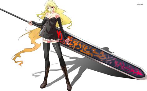 Blonde Girl With A Big Sword Fantasy Characters Female Characters Anime Characters Anime