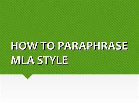 A better, reliable web application uses sophisticated technology and a combination of suggestions to generate unique content. How to Paraphrase MLA Style by Paraphrasing Examples - Issuu