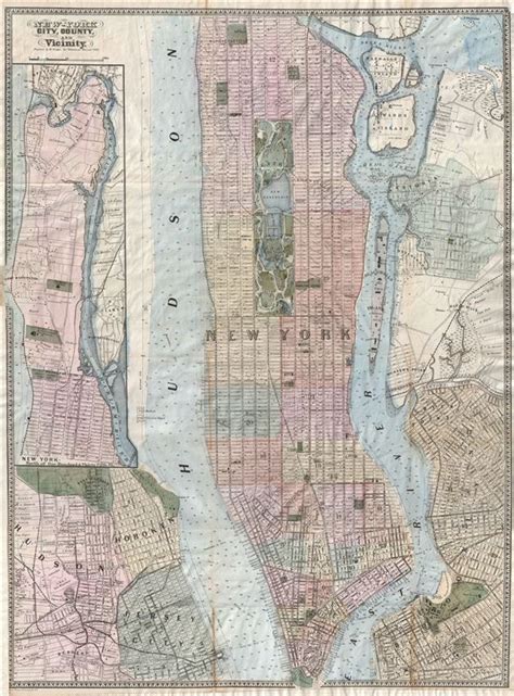 1864 Map Of New York City Map