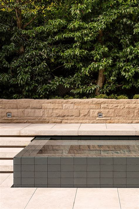 Modern Dream Home Backyard Stone Veneer Landscaping Pavers Patio Pool