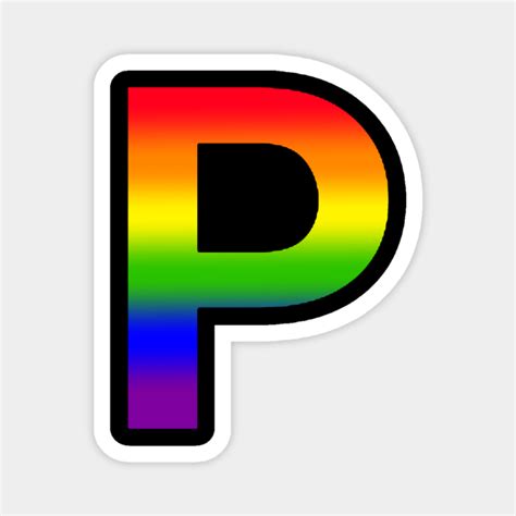 Rainbow Letter P Rainbow Magnet Teepublic