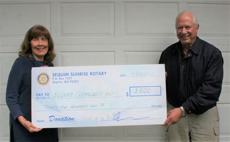 Milestone Sequim Sunrise Rotary Boosts Community Groups With Donations Sequim Gazette