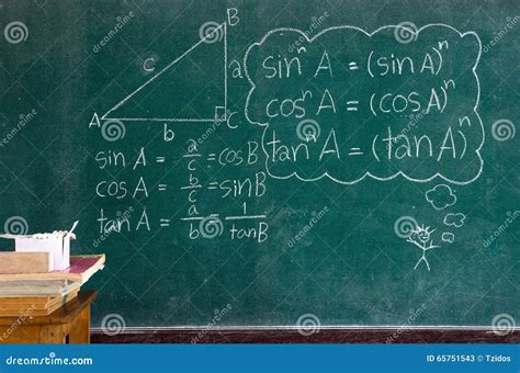 Mathematics Formulas On A Blackboard Stock Illustration Illustration