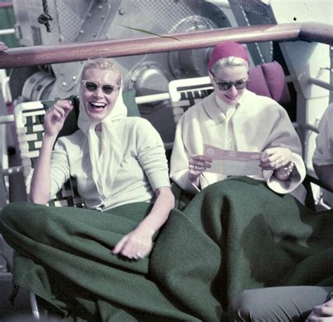 Grace Kelly And Her Sister Peggy En Route To Monaco Aboard The Uss