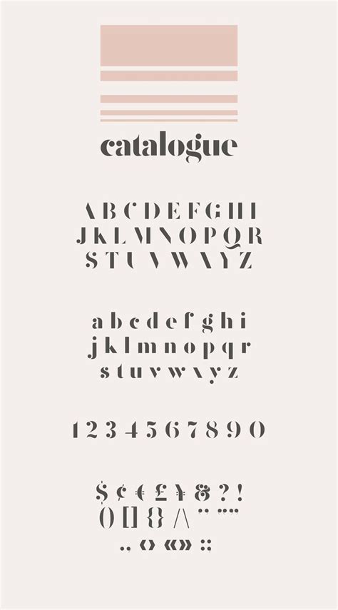 Catalogue A Minimal Typeface A Gorgeous Display Font Designed For