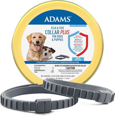 Adams Plus Flea And Tick Collar For Dogs And Puppies 2 Collars 12 Mos
