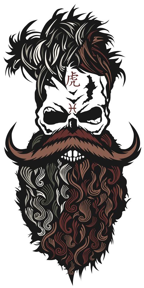 Les tête de mort peuvent être un sujet intéressant à dessiner. Pin on Tete de mort hipster barbu