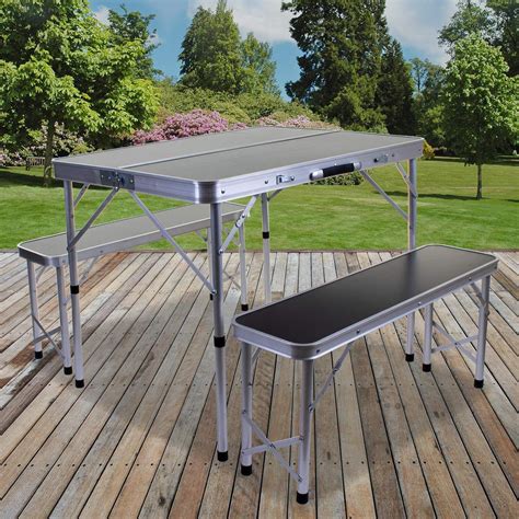 Marko Outdoor Portable Folding Camping Table And Bench Set Outdoor Picnic