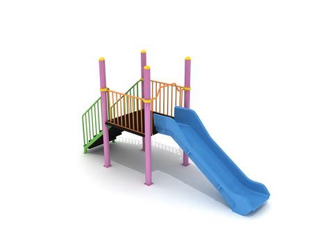 3d Metal Playground Slide Model Turbosquid 1554113