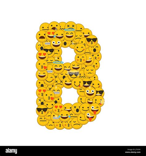 Emoji Smiley Characters Capital Letter B Stock Photo Alamy