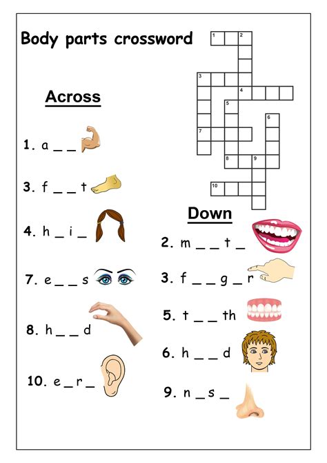 Printable Crossword Puzzles 1 Coloring Kids Very Easy Crossword