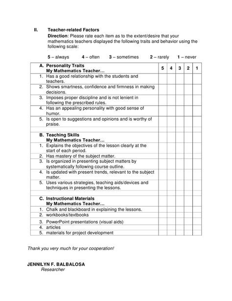 Questionnaire Student Questionnaire Questionnaire Sample Survey