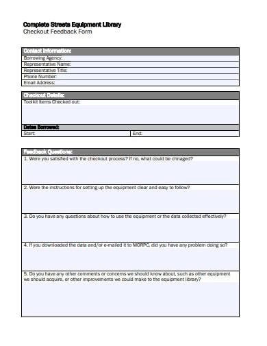Free 14 Library Feedback Form Templates In Pdf Ms Word