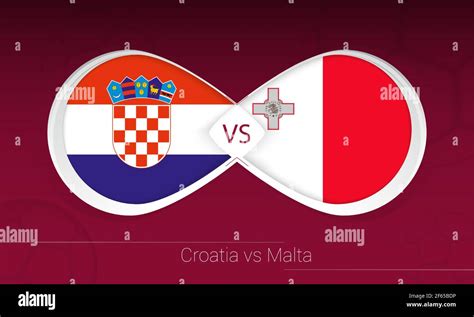 Croatia Vs Malta In Football Competition Group H Versus Icon On