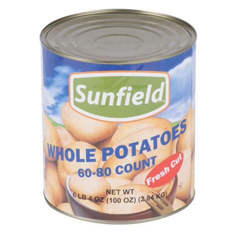 Medium Whole White Potatoes 60 80 Count 10 Can