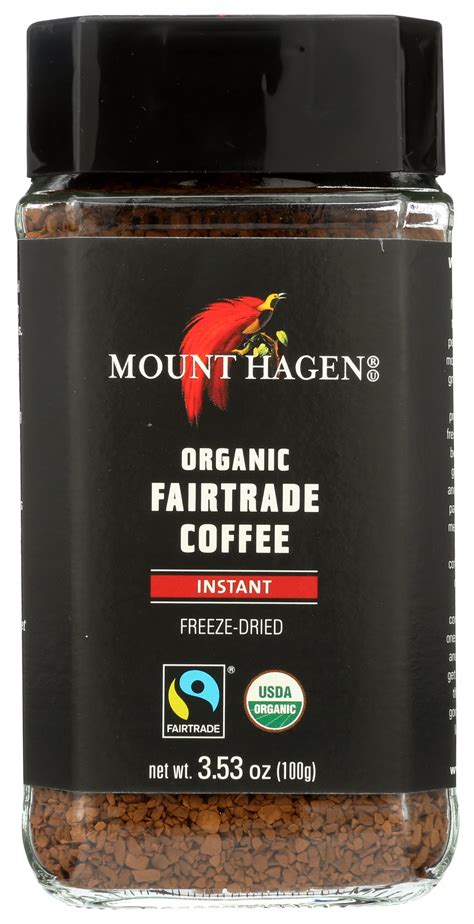 Buy Mount Hagen Organic Freeze Dried Instant Coffee 353 Oz Jar Online