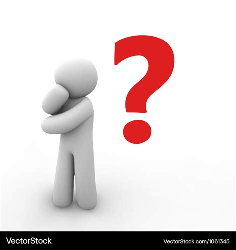 human with a question mark over his head vector image