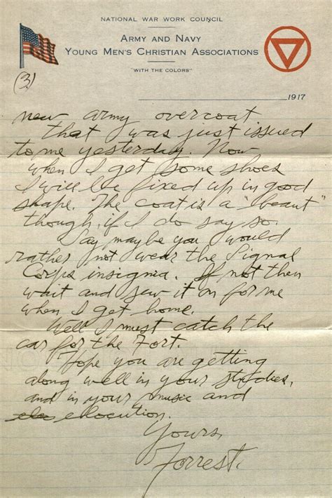 Kenneth Spencer Research Library Blog World War I Letters Of Forrest W Bassett October 9 15