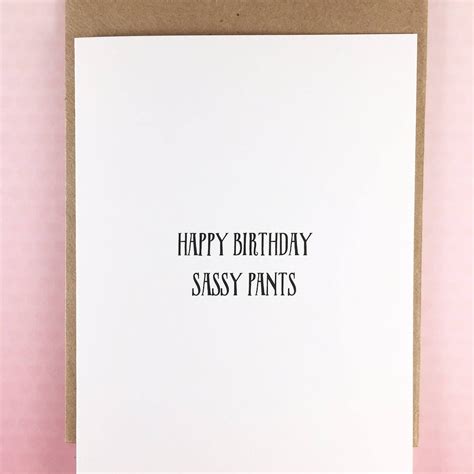 Sassy Birthday Cardfun Birthday Cardhappy Birthdaycard For Etsy