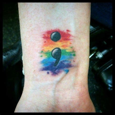 Pin By Jayden On Lgbti Pride Tattoo Semicolon Tattoo Rainbow Tattoos