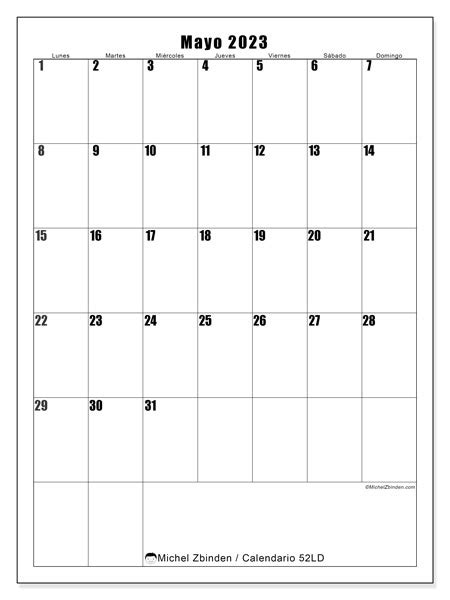 Calendario Mayo De 2023 Para Imprimir “504ld” Michel Zbinden Co
