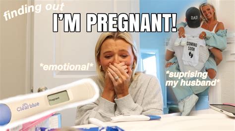 finding out i m pregnant… surprising my husband emotional video youtube