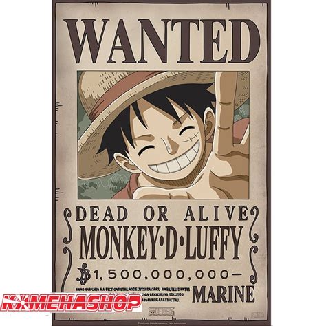 Affiche One Piece Wanted De Luffy Nouvelle Prime Prime One Piece