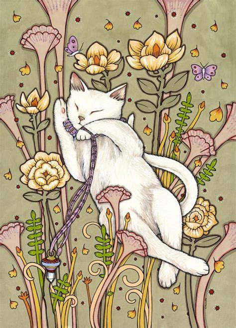 Art By Anita Inverarity Magnolia Dreams With Images Art Cat Art