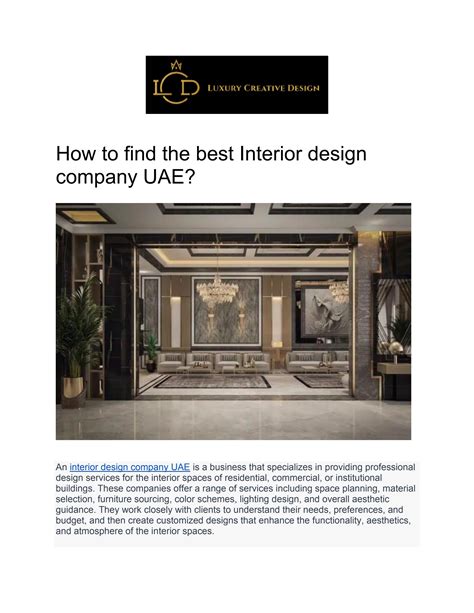 How To Find The Best Interior Design Company Uae By Luxury Creative